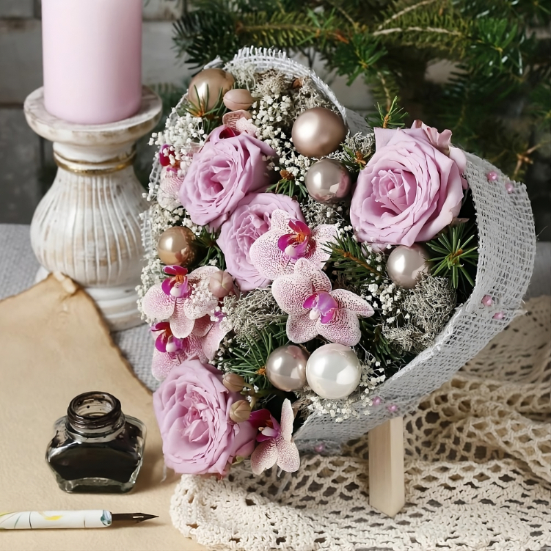 Corazón Floral Oasis Deluxe - Abierto y Cerrado