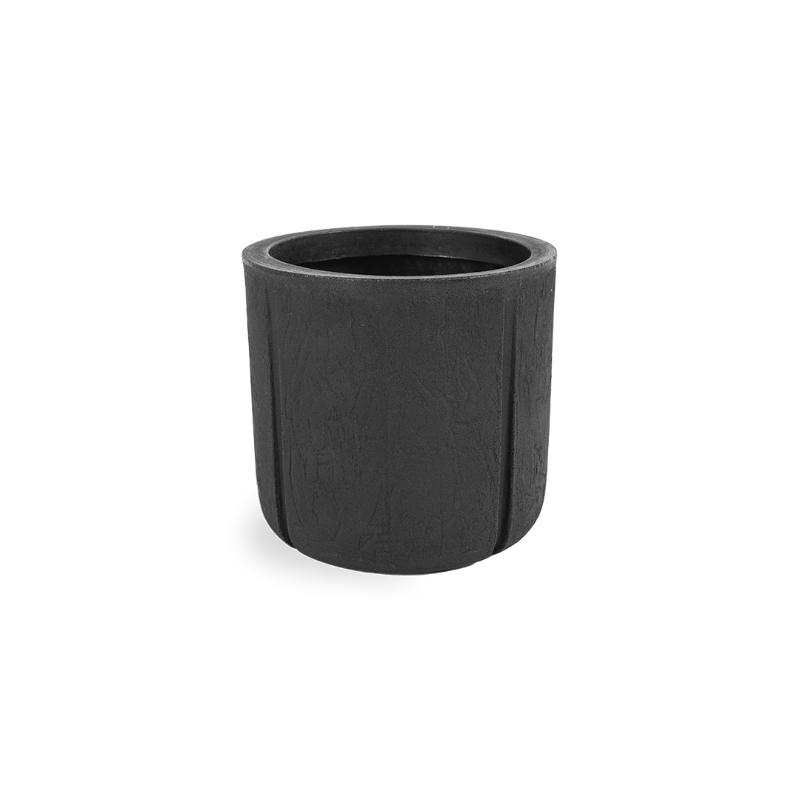 MACETERO KARAJA 26X24CM NEGRO