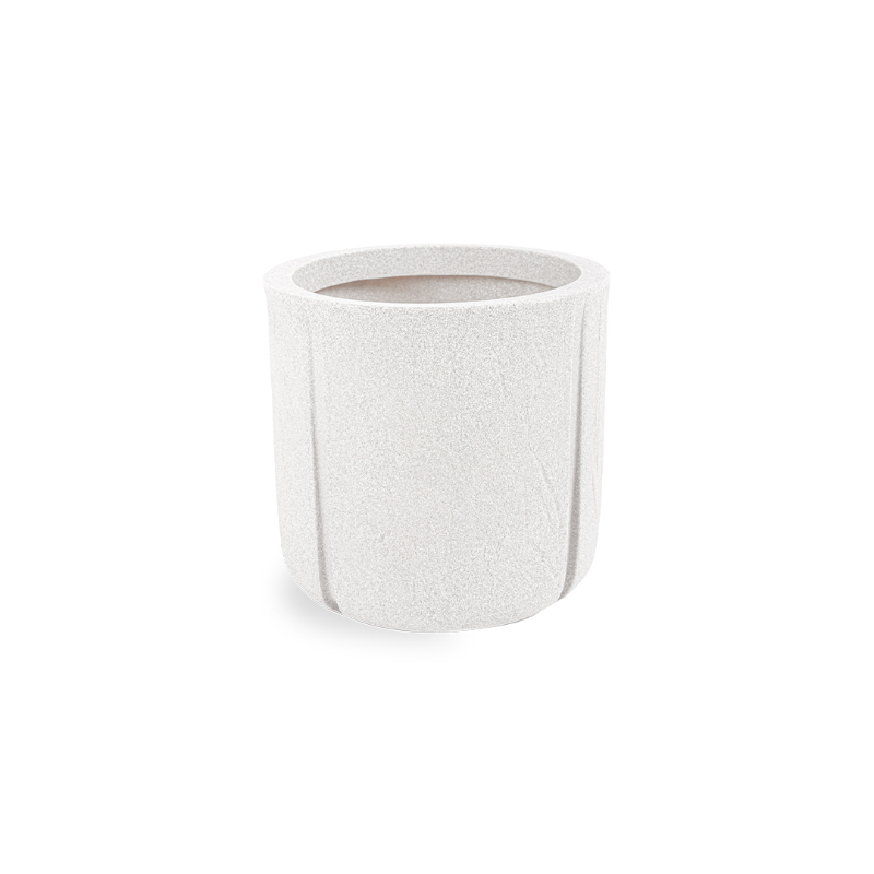 MACETERO KARAJA 26X24CM BLANCO MARMOL