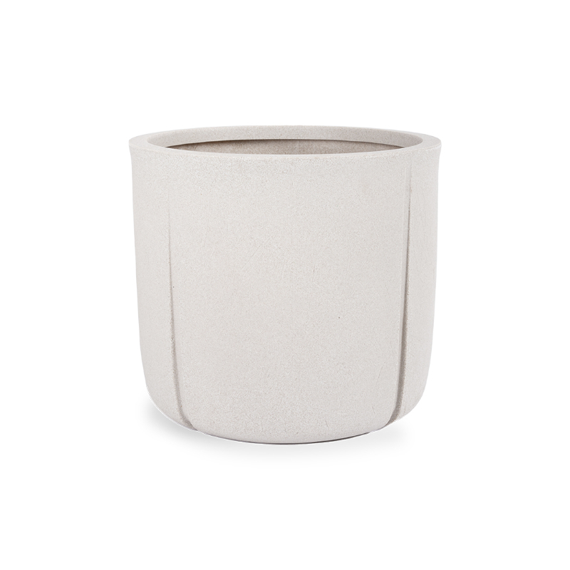 MACETERO KARAJA 50X48CM BLANCO MARMOL