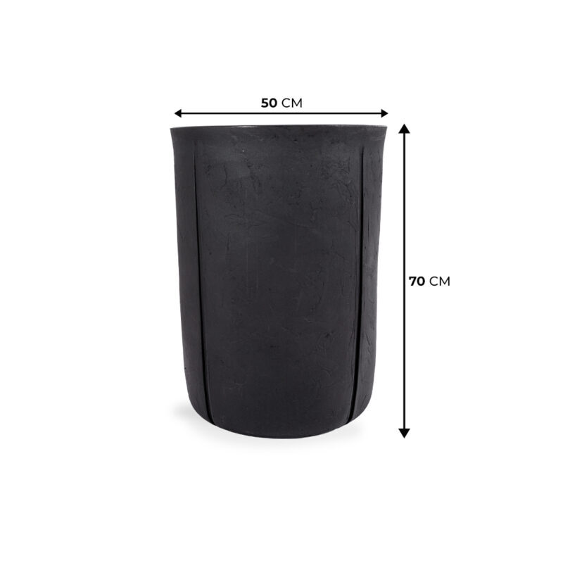 MACETERO KARAJA 40X70CM NEGRO