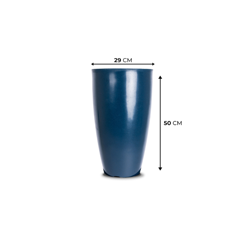 MACETERO VIETNAMITA BRILLO 29X50CM AZUL
