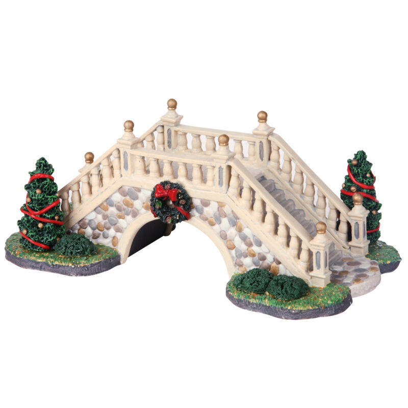 FIGURA PUENTE PIEDRA NAVIDEÑO PORCELANA