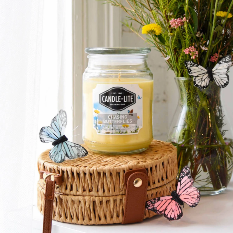 Vela Candle Lite con olor a mariposas