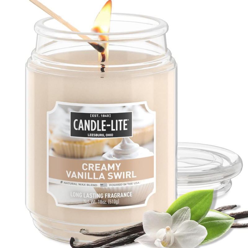Vela Candle Lite con olor a crema de vainilla