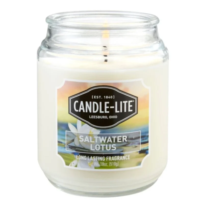 VELA POTE VIDRIO 510g FLOR DE LOTO