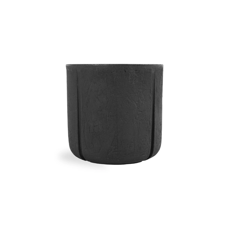 MACETERO KARAJA 26X24CM NEGRO