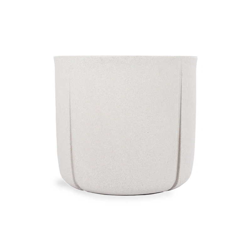 MACETERO KARAJA 50X48CM BLANCO MARMOL