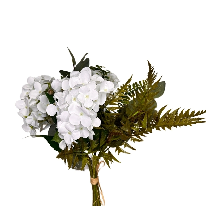 RAMO HORTENSIAS 47cm BLANCAS