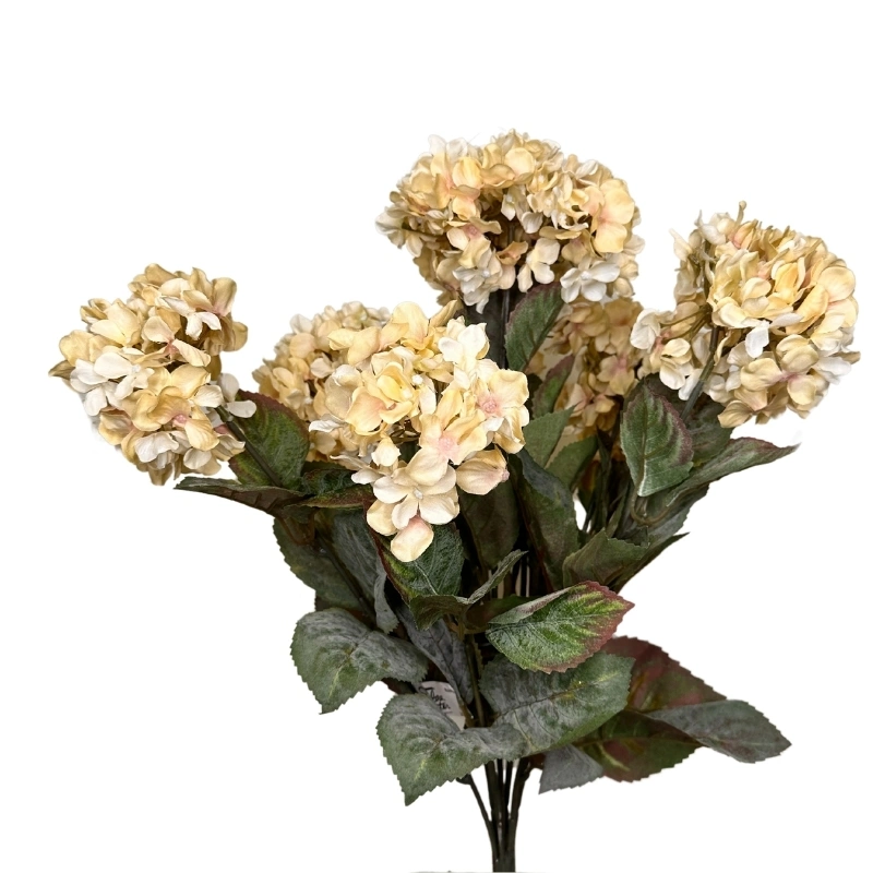 RAMO HORTENSIAS x7 50cm CREMA