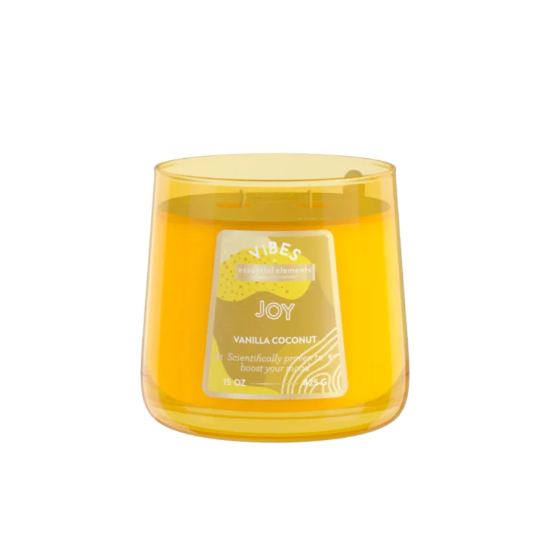 VELA POTE VIDRIO 425g VIBES JOY